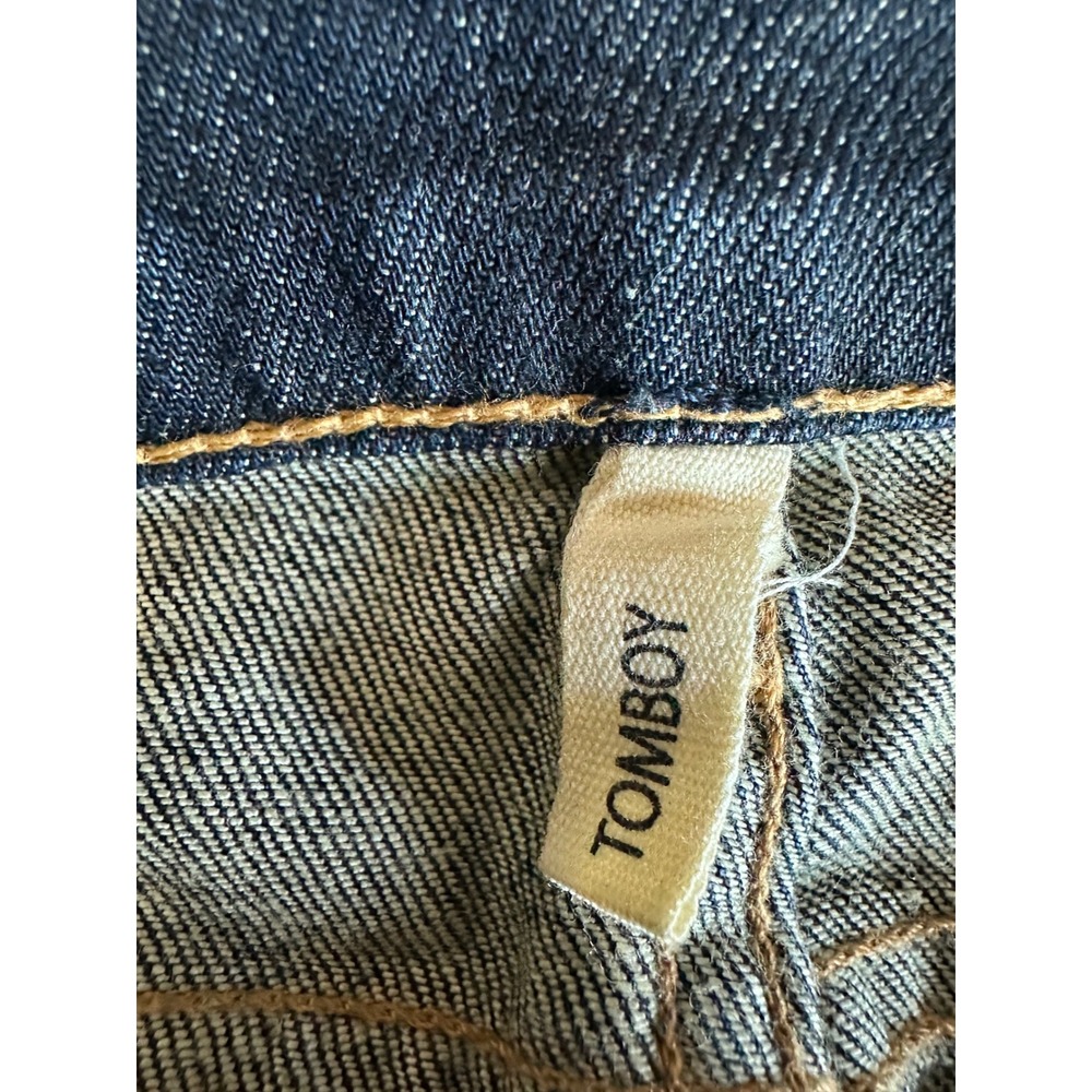 Rag & Bone tomboy Skinny Jeans size 26 dark Wash Graphic Waistband low rise 8" - Picture 10 of 11